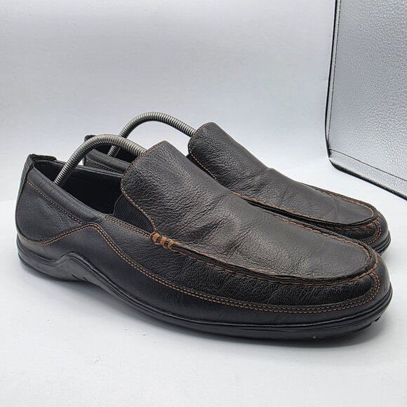 Cole Haan Tucker Venetian Mens 11M Black Leather Slip On Loafers Shoes Casual - Picture 1 of 14